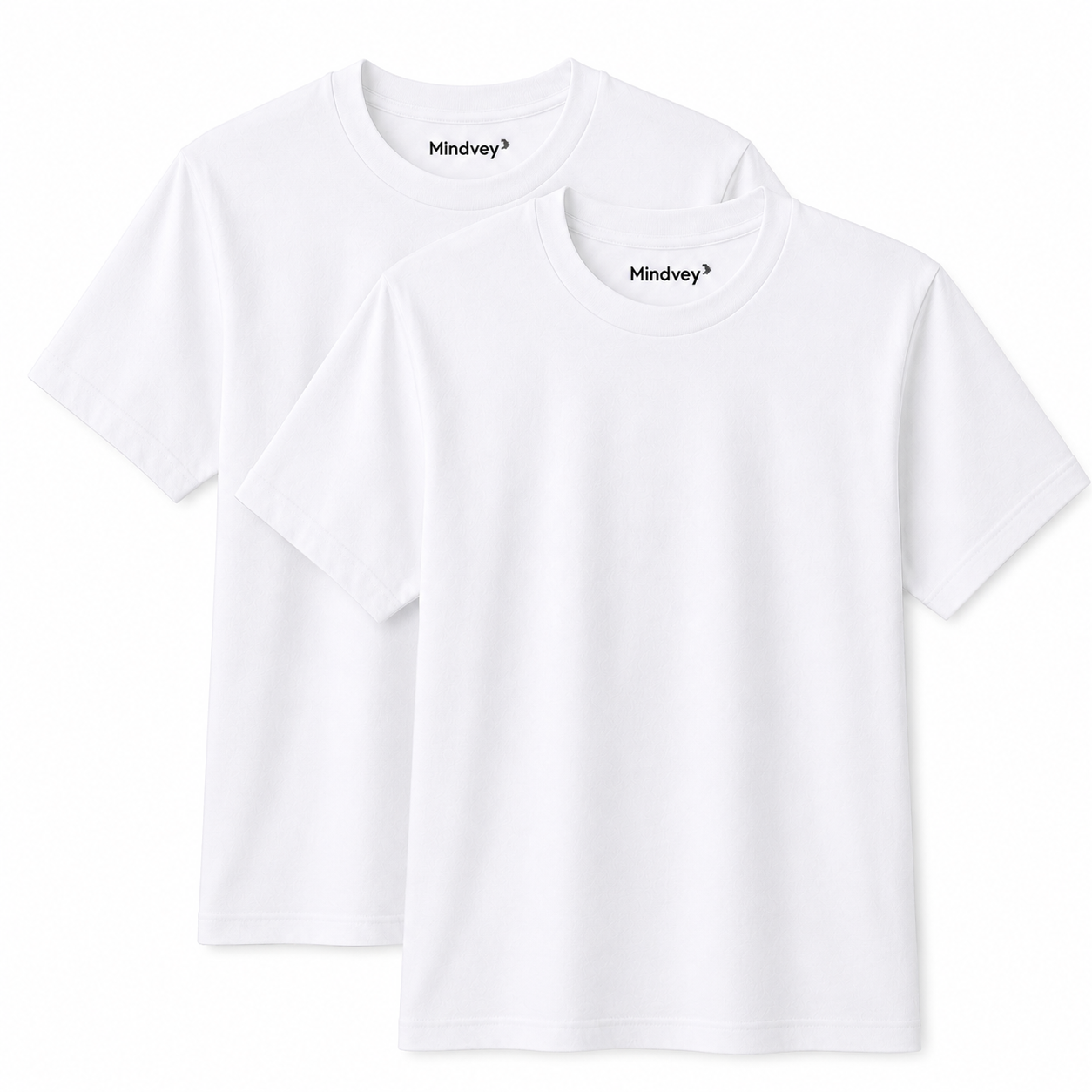 Mindvey 2 Pack Heavyweight Oversized T-Shirts – 240 GSM All-Gender Cotton Tees