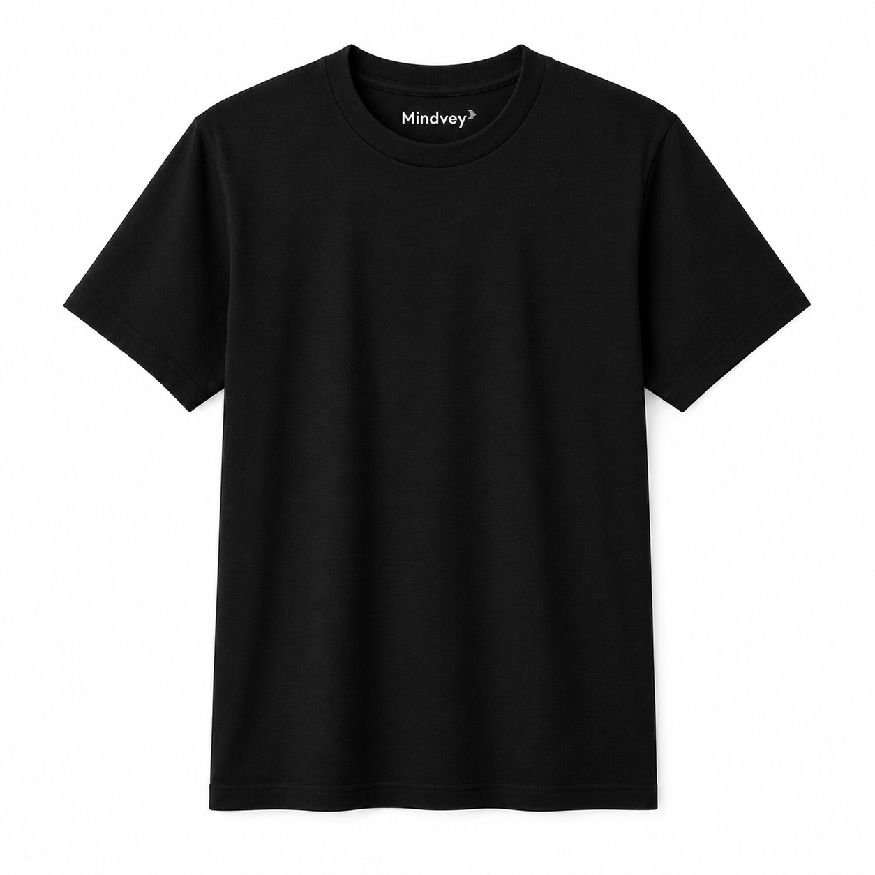 Mindvey black heavyweight oversized all-gender 240 GSM cotton t-shirt