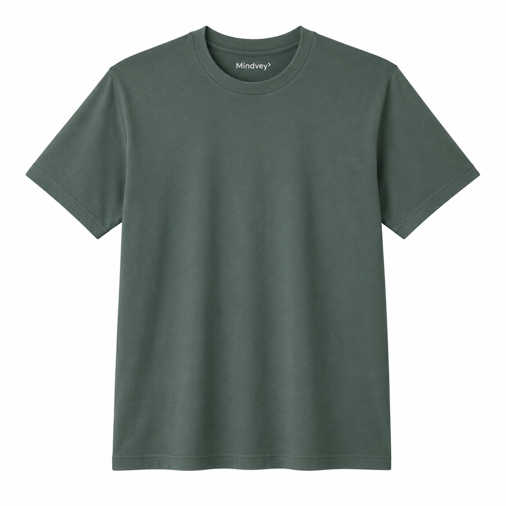Mindvey eucalyptus green oversized heavyweight cotton tee sizes L to 5XL